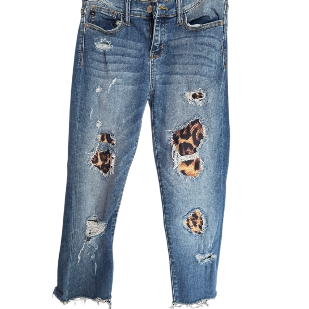 Judy Blue Ripped Jeans with Animal Print Details